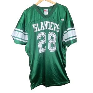 Vintage Rawlings Islanders Football Jersey Green White Adult XL Mens